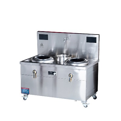 Electromagnetic double stir fry single tail stove
