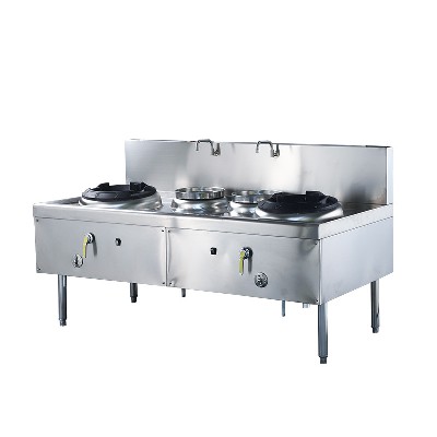 Efficient and energy-saving gas double stir fry and double tail stir fry furnace