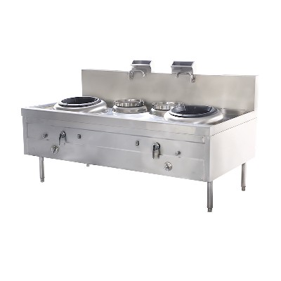 Double stir fry and double tail stir fry stove
