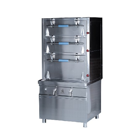 Three door, four story energy-saving gas steaming cabinet