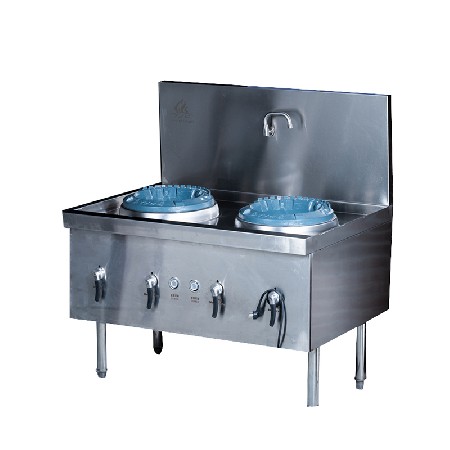 Energy saving Gas Double Frying Furnace