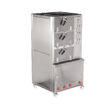 High speed multifunctional three door electric steaming and baking cabinet